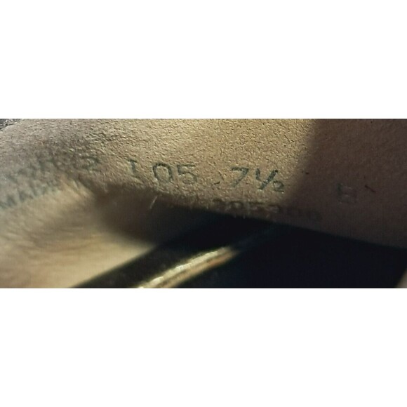 Cole Haan D19012 Women’s 7.5 B Wedge Slide Sandals Brown Leather Chain Accent - Picture 10 of 10